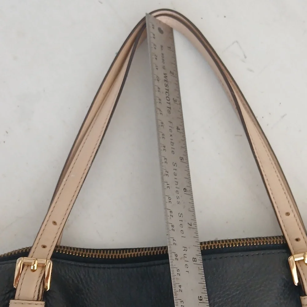 Michael Kors Jet Set Tote BLACK pebbled leather